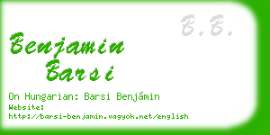 benjamin barsi business card